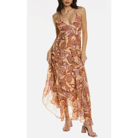 Women's A.L.C Amina halter silk dress size 12 - Picture 1 of 7